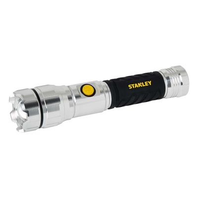 Stanley 500 lumen Rechargeable LED Hand Torch in Silver & Black
