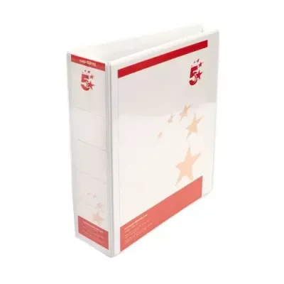 5Star 933112 ring binder A4 Red, White - Thumbnail 2