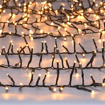 Festive Indoor & Outdoor 11m Firefly Cluster Lights 760 Warm White LEDs