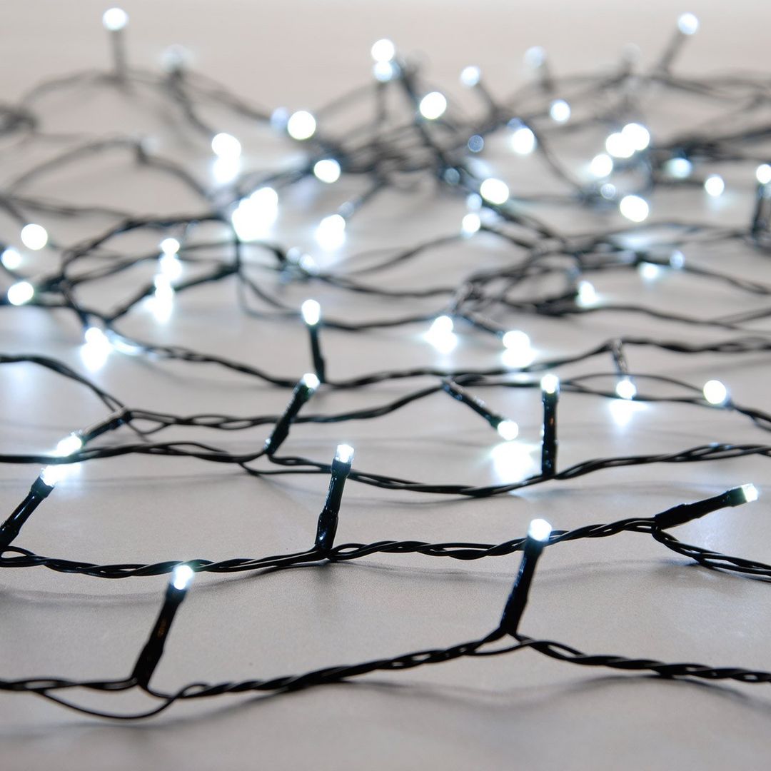 Festive 28.7m Indoor & Outdoor Multifunction Christmas Fairy Lights 360 White LEDs - Image 1