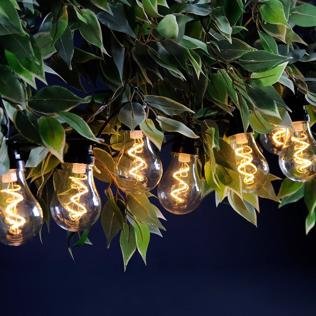 Festive LED Spiral Filament Connectable Outdoor Festoon Light Warm White Clear - Image 1