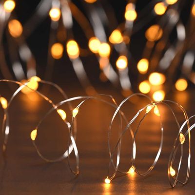 Festive 5m Multifunction Battery Fairy Lights 50 Warm White LEDs - Thumbnail 2