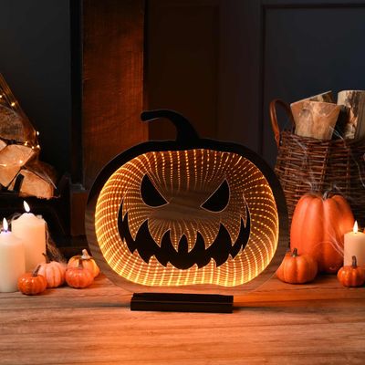 Festive 40cm Halloween Pumpkin Infinity Light
