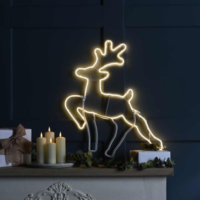 Festive 59cm LED Neon Flex Running Effect Reindeer
