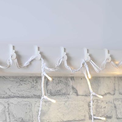 Festive Pack Of 24 Small Gutter Clips - Clear