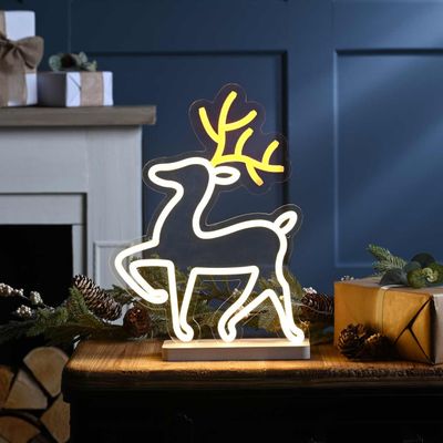 Festive 36cm LED Neon Flex Reindeer