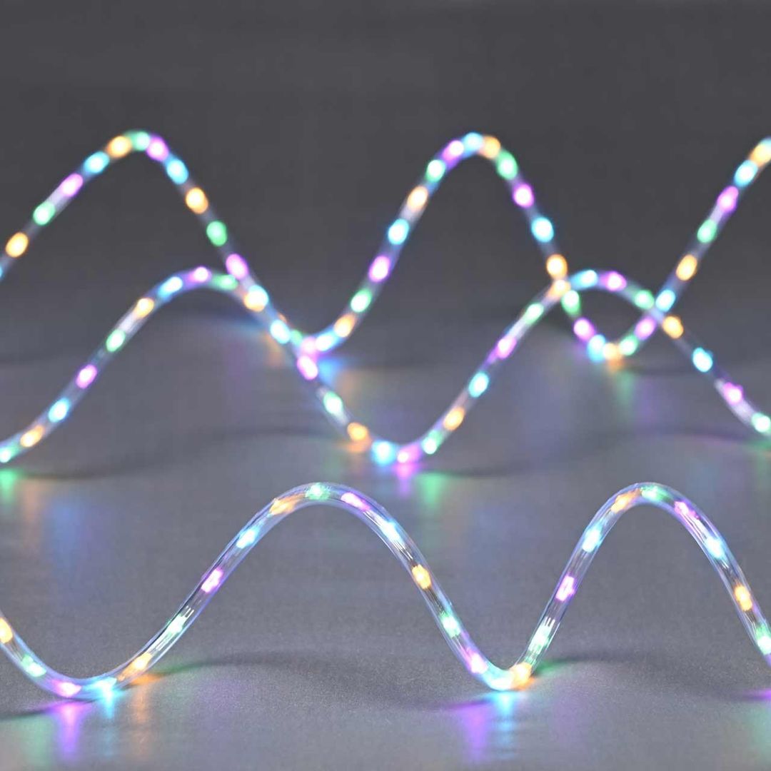 Festive 3.2m LED Snowing Effect Rope Light Multi-Coloured - Image 1
