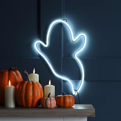Festive 36cm Lit Neon Flex Ghost Light
