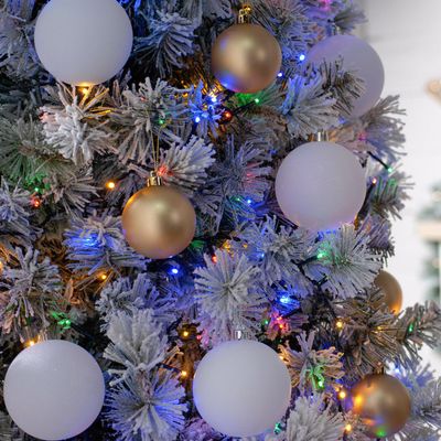 Festive Indoor & Outdoor 7ft Christmas Tree Compact Lights 1000 Multi-Coloured LEDs