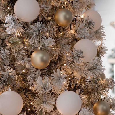 Festive Indoor & Outdoor 8ft Christmas Tree Compact Lights 1500 Warm White LEDs