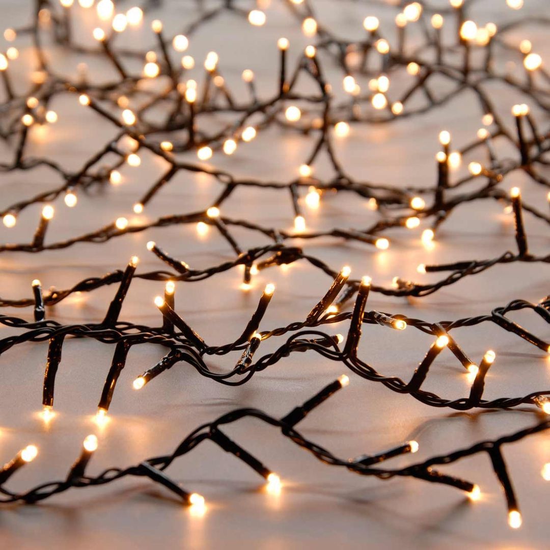 Festive Indoor & Outdoor 9ft Christmas Tree Compact Lights 2000 Warm White LEDs - Image 1
