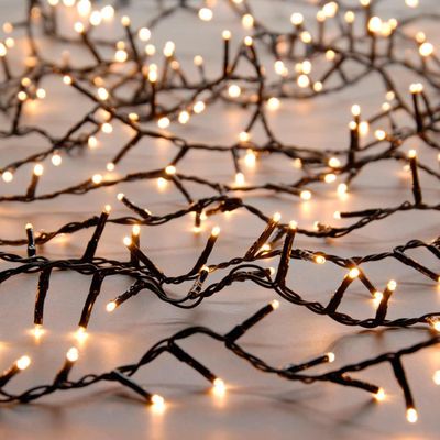 Festive Indoor & Outdoor 9ft Christmas Tree Compact Lights 2000 Warm White LEDs
