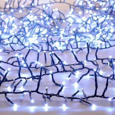 Festive Indoor & Outdoor 13m Multifunction Cluster Lights 1000 Cool White LEDs