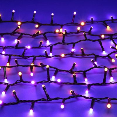 Festive 12.5m Indoor & Outdoor Halloween String Lights 500 Purple & Orange LEDs