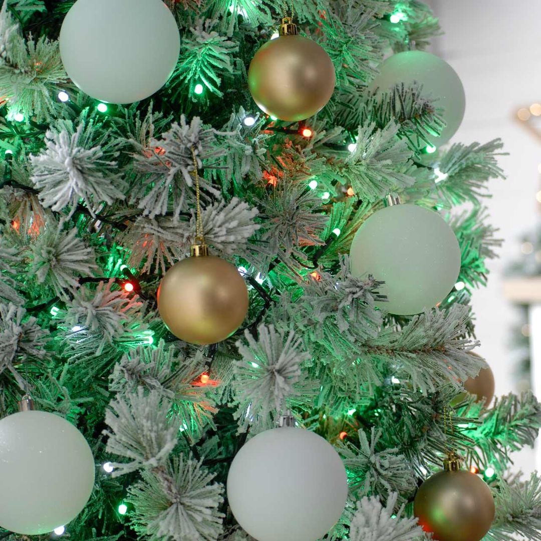 Festive Indoor & Outdoor 7ft Christmas Tree Glow-Worm Lights 1000 Jolly Holly LEDs - Image 1