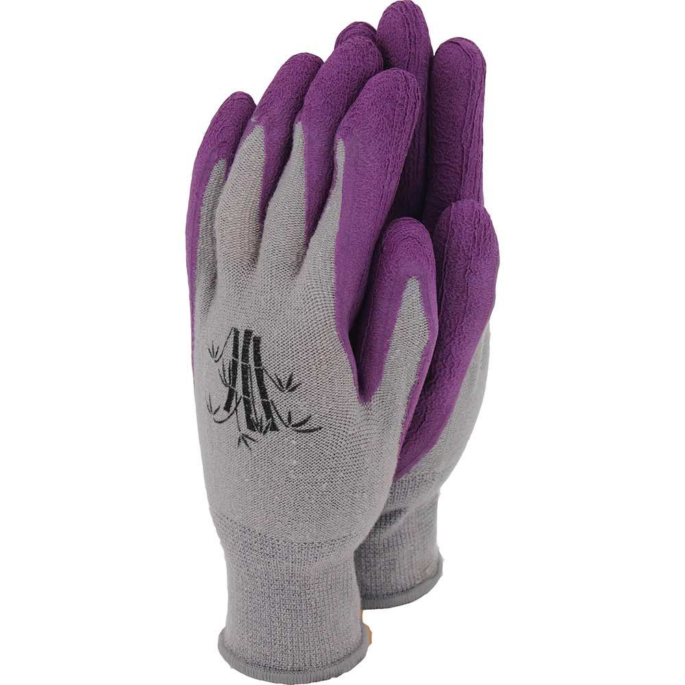 Town and Country Weed Master Bamboo Gloves Grey / Purple M - Image 1
