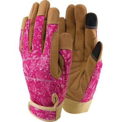 Town and Country Lux Fit Synthetic Leather Garden Gloves Pink S