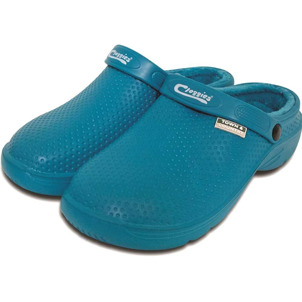Town and Country Fleecy EVA Cloggies Garden Shoes Teal Size 5 - Image 1