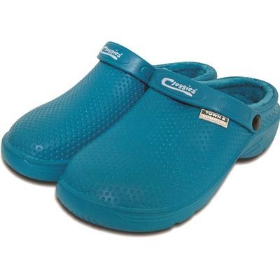 Town and Country Fleecy EVA Cloggies Garden Shoes Teal Size 5