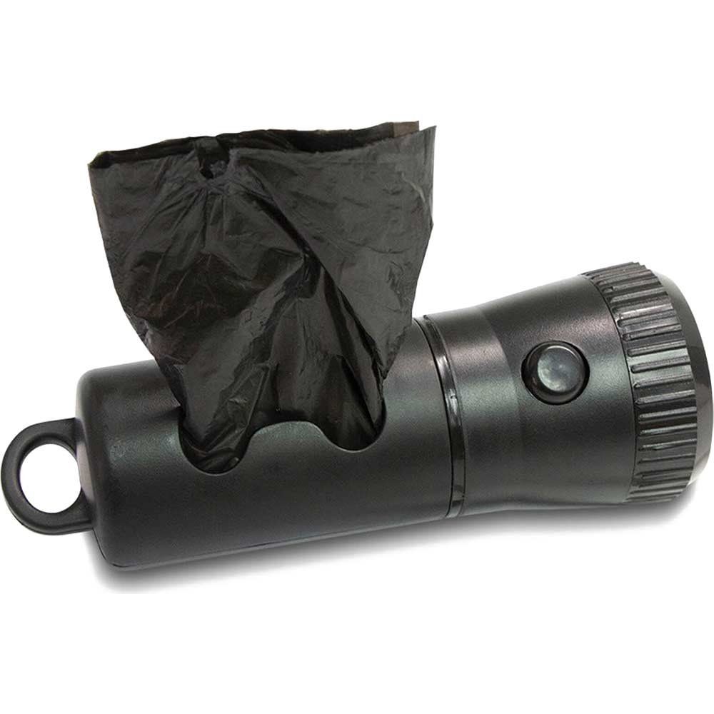 Town and Country Dog Walkers Torch and Doggy Bag Dispenser Black - Image 1
