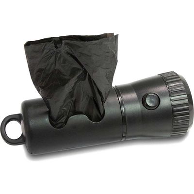 Town and Country Dog Walkers Torch and Doggy Bag Dispenser Black