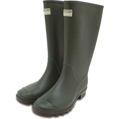 Town and Country Eco Essential Wellington Boots Green Size 5