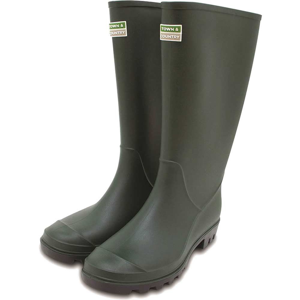 Town and Country Eco Essential Wellington Boots Green Size 10 - Image 1