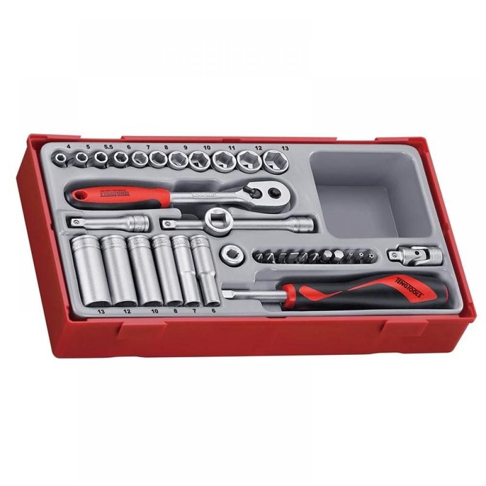 Teng TT1435 Tt1435 4-13Mm Socket Set 35 Piece - 1/4In Drive - Image 1