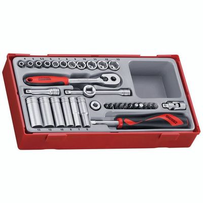 Teng TT1435 Tt1435 4-13Mm Socket Set 35 Piece - 1/4In Drive - Thumbnail 2