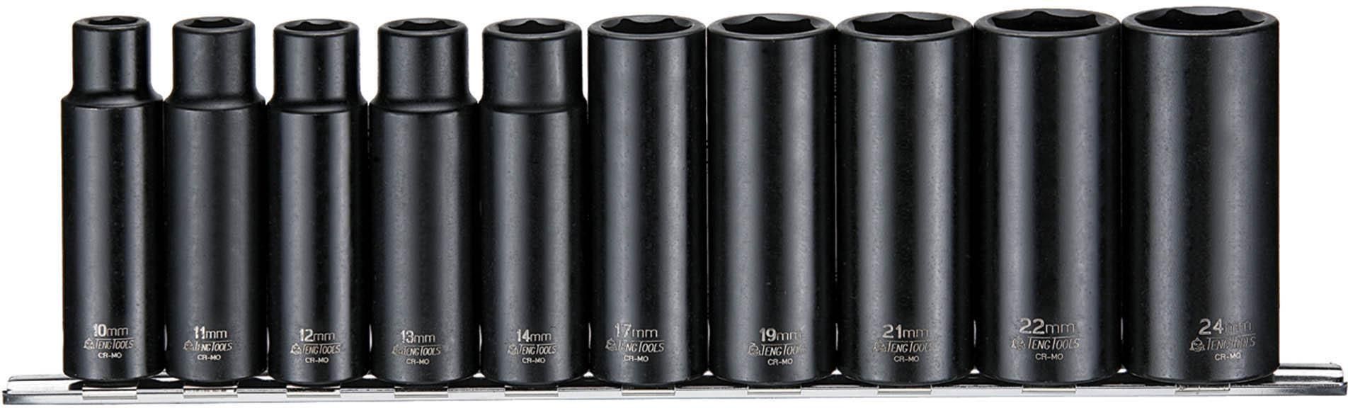 Teng 9126 1/2In Drive 9126 Deep Impact Socket Set 10 Piece - Image 1