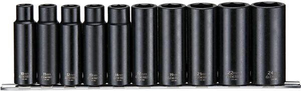 Teng 9126 1/2In Drive 9126 Deep Impact Socket Set 10 Piece