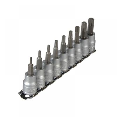 Teng M3813TX M3813Tx Socket Clip Rail Set Of 9 External Torx 3/8In Drive