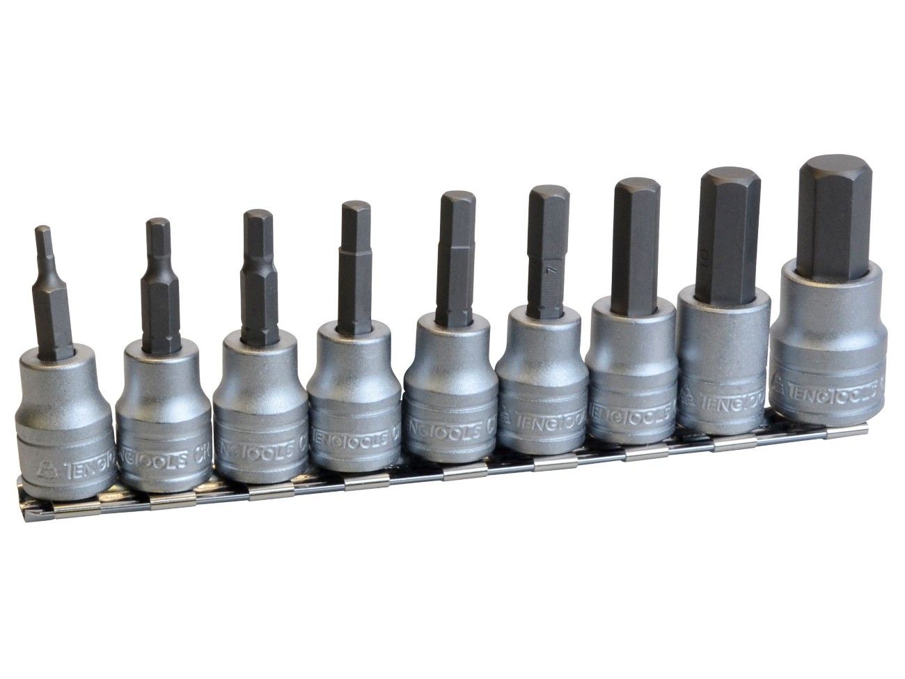 Teng M3812 M3812 Socket Clip Rail Hex Socket Metric 3/8In Drive - Image 1