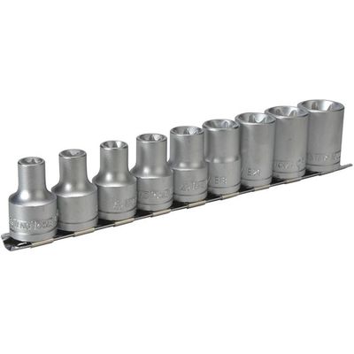 Teng M1210 1/2In Drive M1210 External Torx Socket Clip Rail Set 9 Piece - Thumbnail 2