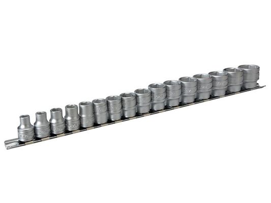 Teng M3816 M3816 Socket Clip Rail Set Of 16 Metric 3/8In Drive