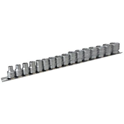 Teng M3816 M3816 Socket Clip Rail Set Of 16 Metric 3/8In Drive - Thumbnail 2