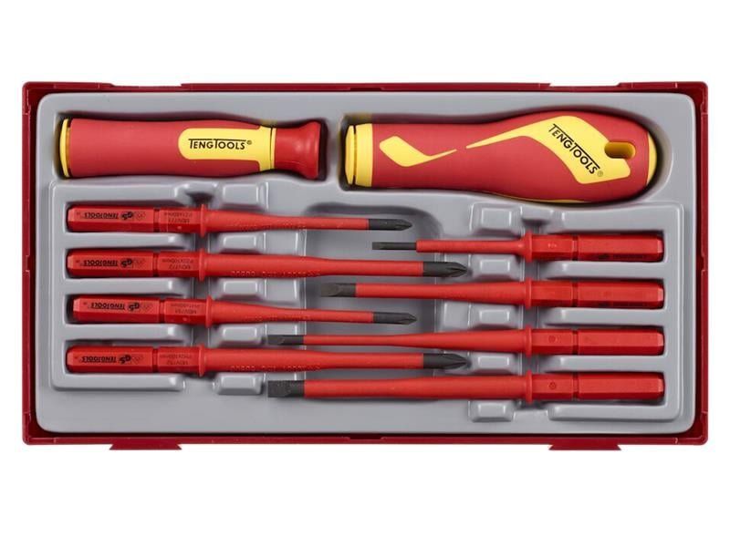 Teng TTV710N Insulated Interchangeable Blade Screwdriver Set 10 Piece - Image 1