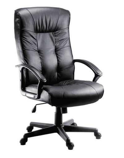 Teknik Office Gloucester High Back Leather Faced Executive Chair Black
