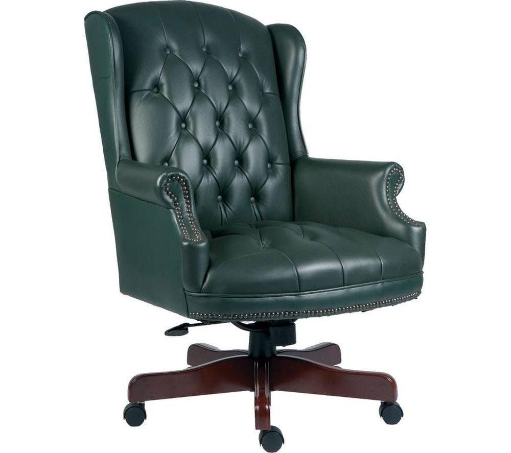 Teknik Office Chairman Antique Style Bonded Leather Faced Executive Of - Image 1