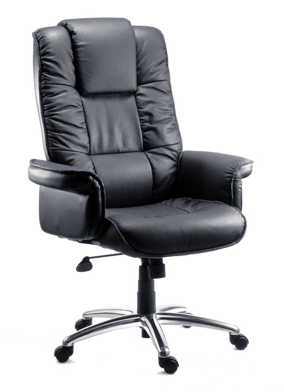 TEKNIK Lombard Bonded Leather Tilting Executive Chair - Black - Image 1