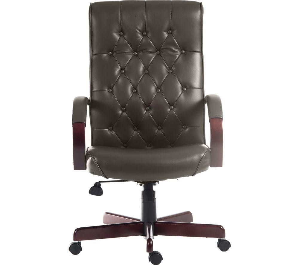 Teknik Office Warwick Antique Style Bonded Leather Faced Executive Off - Image 1