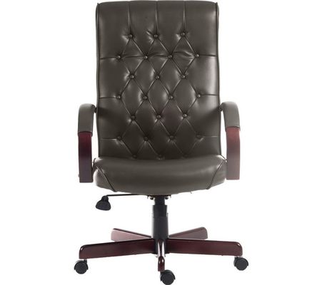 Teknik Office Warwick Antique Style Bonded Leather Faced Executive Off
