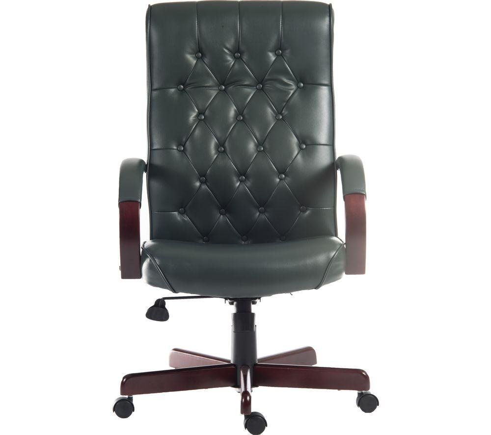 Teknik Office Warwick Antique Style Bonded Leather Faced Executive Off - Image 1