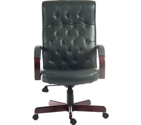 Teknik Office Warwick Antique Style Bonded Leather Faced Executive Off