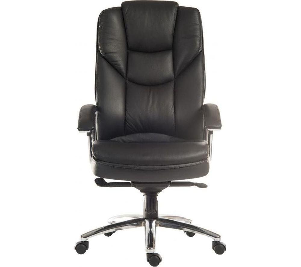 Teknik Office Skyline Italian Leather Faced Executive Office Chair Bla - Image 1