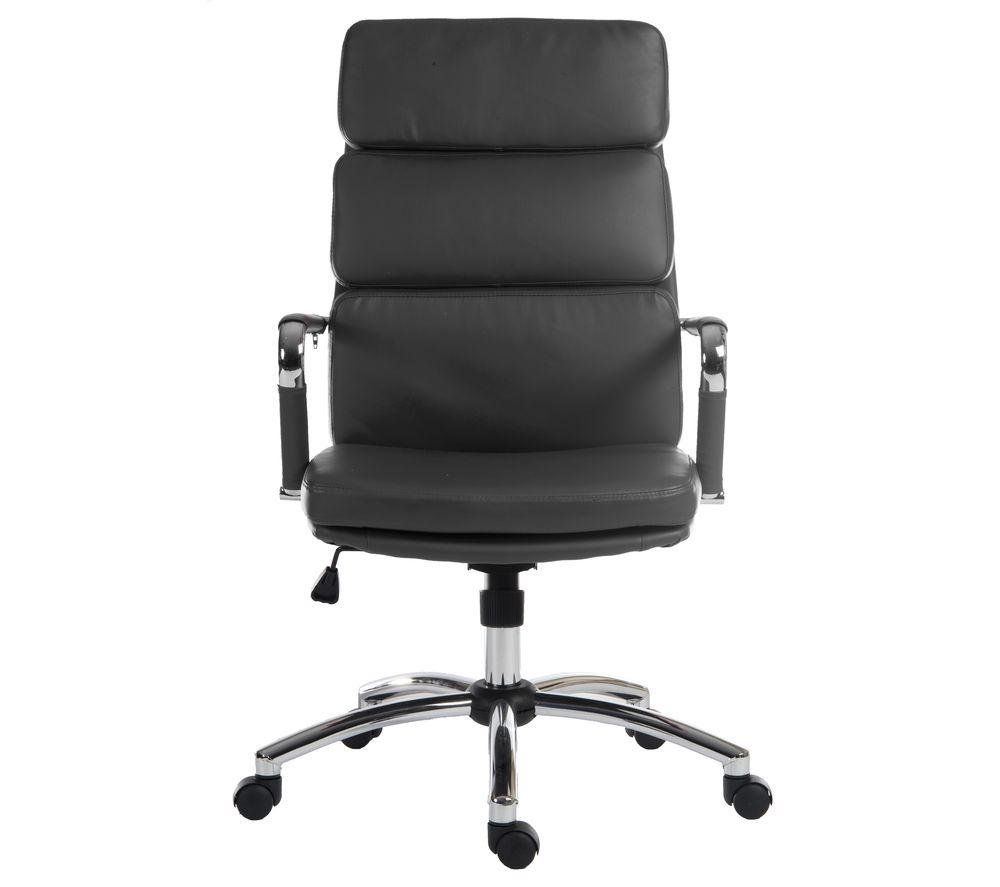 Teknik Office Deco Retro Style Faux Leather Executive Office Chair Bla - Image 1