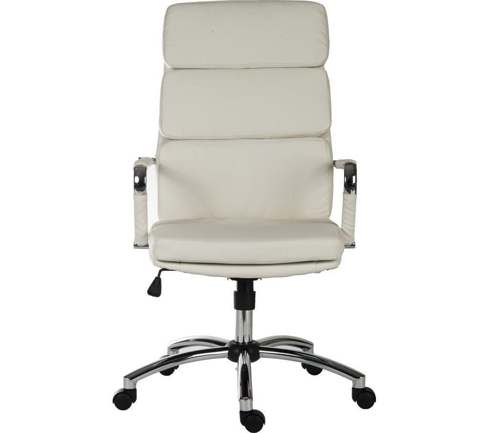 TEKNIK Deco 1097WH Faux-Leather Tilting Executive Chair - White - Image 1