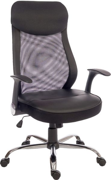 TEKNIK Curve Faux-Leather Tilting Executive Chair - Black
