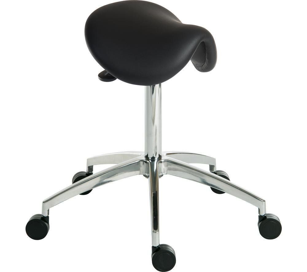 TEKNIK 6926BLK Polyurethane Tilting Perch Chair - Black - Image 1