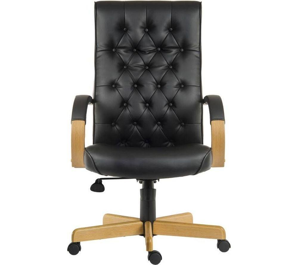 Teknik Office Warwick Noir Bonded Leather Faced Executive Office Chair - Image 1
